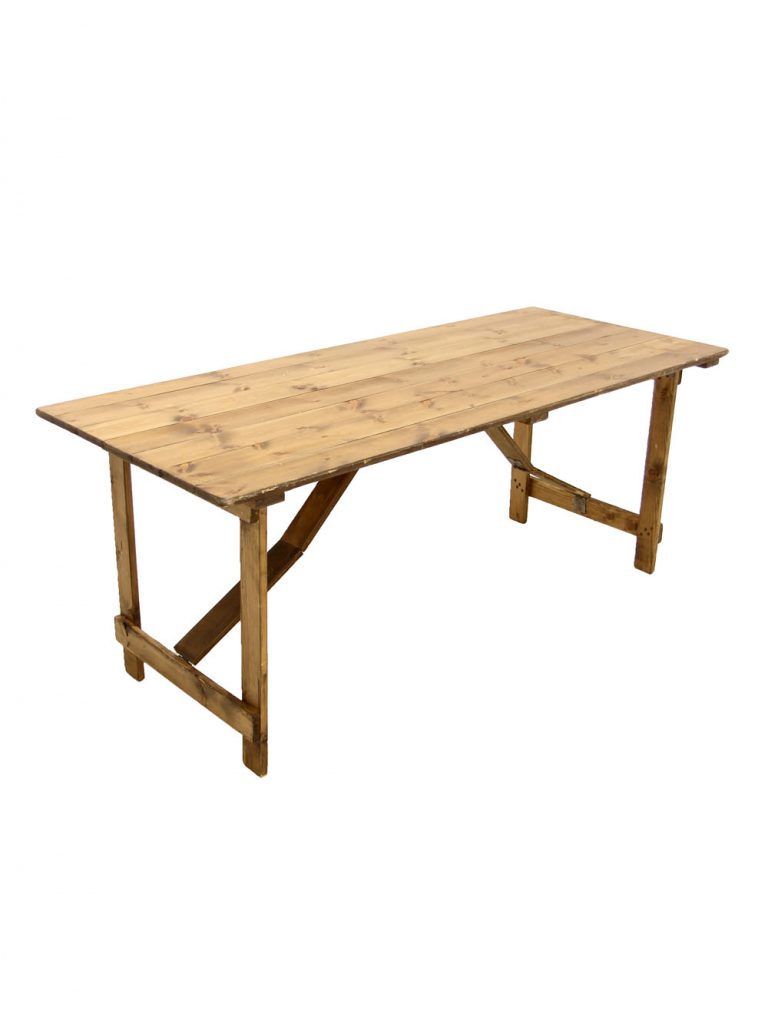 Rustic Folding Table (6ft x 2ft 6) - Blacks Event Furniture