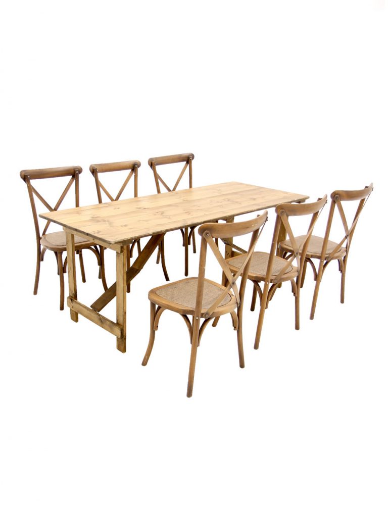 Rustic Folding Table (6ft x 2ft 6) - Blacks Event Furniture