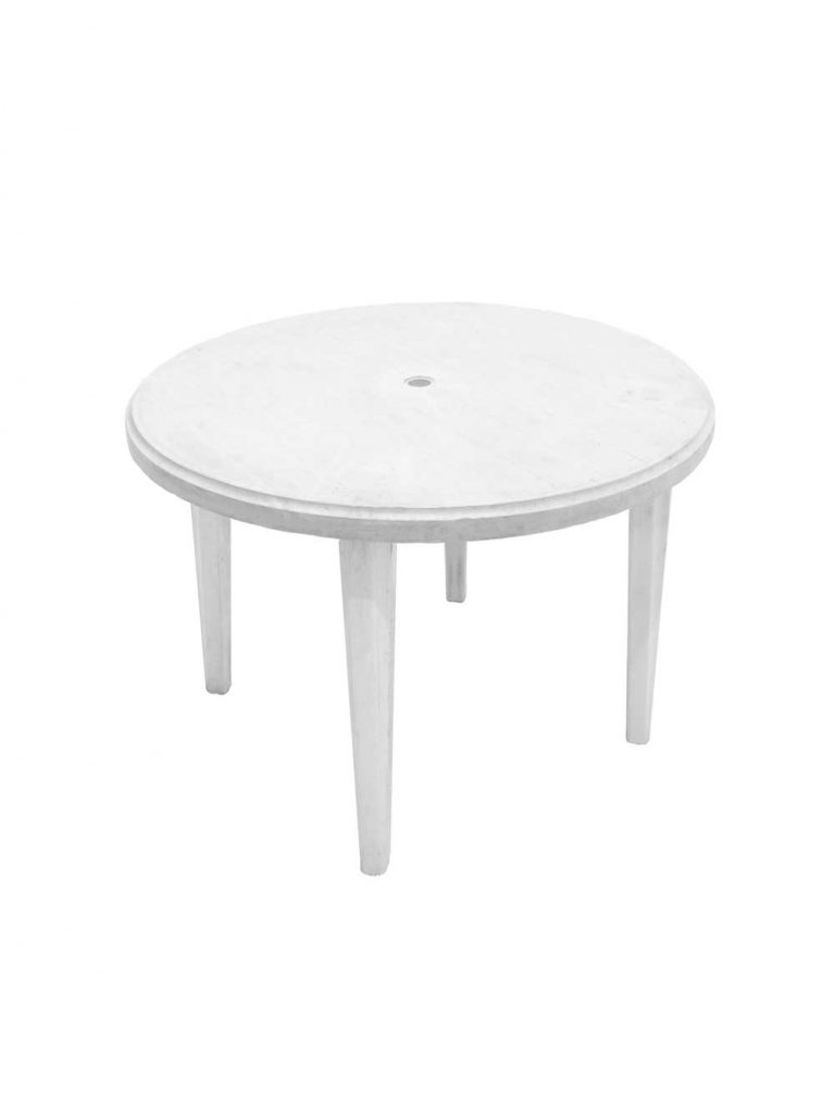 White Plastic Garden Table - Blacks Event Furniture